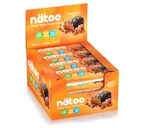 NÄTOO Barrette Proteiche Crispy 50gr. - Protein Bar vegane a Basso contenuto di Zuccheri - LOW Carb - Gluten Free (Box da 16 Salted Caramel, Salted Caramel)