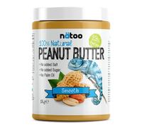 NÄTOO Burro d'arachidi 100% Naturale - 1kg - Peanut Butter Smooth - 100% arachidi tostate di alta qualità - senza zuccheri aggiunti