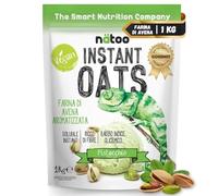 NÄTOO Farina di avena aromatizzata a basso indice glicemico - solo 2,9gr. di zuccheri - Farina di Avena low carb ad alto contenuto di fibre - 1Kg - Pistacchio