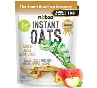 NÄTOO Farina di avena aromatizzata a basso indice glicemico - solo 1gr. di zuccheri - Farina di Avena low carb ad alto contenuto di fibre - 1Kg - Apple Strudel