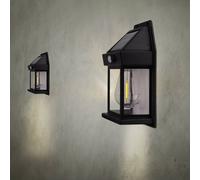Näve Applique da esterno a LED Mira, sensore, nero, set da 2 IP44 5313502