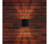 Näve Applique da esterno LED ALECTO, nero, altezza 10 cm, IP54 up/down Näve