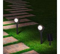 Näve Faretto a LED con picchetto e a energia solare NOMI, nero, set da 6, IP44 Näve