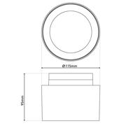 Näve Faretto da soffitto a LED Trimes, Ø 11,5 cm, nero, CCT, step-dim Näve
