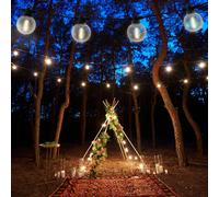 Näve Ghirlanda luminosa solare a LED CADENA, 2.500 K, nera a 10 luci, 10 m 5314770