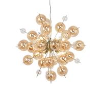 Näve Lampada a sospensione Explosion con sfere color ambra Näve