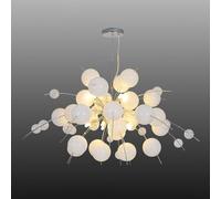 Näve Lampada a sospensione Explosion in bianco/cromo 98 cm Näve