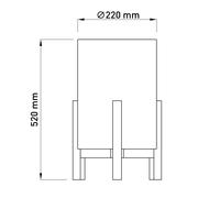 Näve Lampada da tavolo 3193, legno, tessuto di lino, altezza 52cm Näve