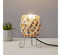 Näve Lampada da tavolo Enya mosaico vetro creme-marrone Näve