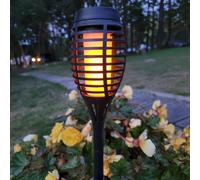 Näve Lampada LED solare con picchetto FANILO, nera, 45 cm, set da 5 pezzi IP44 Näve