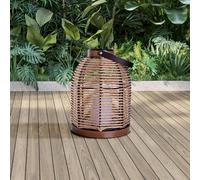 Näve Lampada LED solare Korbinian, marrone, altezza 29 cm, IP44, lanterna Näve