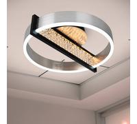 Näve Plafoniere a LED Yvaris, argento, CCT, telecomando Näve