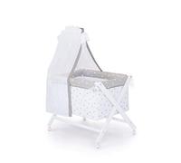 NAF - Mini culla + tessuto e velo, Stars and Dots, colore arcobaleno e grigio, 8 g