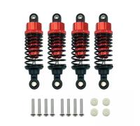 NAFRECX Ammortizzatori RC Compatibile con Tamiya per TT-02 TT-02d M-05 M-06 1/10 RC Auto Parti di Aggiornamento 4 Pezzi in Lega di Alluminio Ammortizzatori Damper Set 60mm(Red)