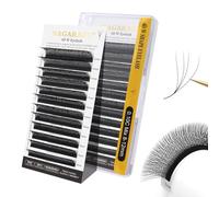 NAGARAKU 4D Extension Ciglia W Delle Ciglia Ciuffetti W Forma Tessuto a Mano Risparmio di Tempo Premade Fan Eyelash Extension Russian Volume Ventole Professional Naturali Ciglia Nero(0.10mm C 8-12mm)