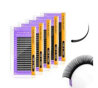 NAGARAKU 5 Scatole Individuali Ciglia Classiche 1:1 Professionali Effetto Volume Russo Leggere Morbide Naturali Punte Long Taper Sottili Radici Senza Colla Nero Opaco 16 Rows (0.05 C 9/10/11/12/13mm)