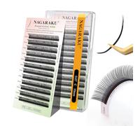 NAGARAKU 5D Ciuffi Ciglia Premade Flower Spikes Ciglia Manga Volume Wispy Easy Fan Base Collata Per Applicazione Precisa Effetto Wet Look Leggero Morbido Anime Eyelash Nero Opaco (0.07 C 10mm)
