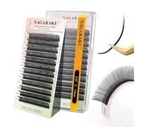 NAGARAKU 5D Ciuffi Ciglia Premade Flower Spikes Ciglia Manga Volume Wispy Easy Fan Base Collata Per Applicazione Precisa Effetto Wet Look Leggero Morbido Anime Eyelash Nero Opaco (0.07 C 13mm)