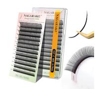 NAGARAKU 5D Ciuffi Ciglia Premade Flower Spikes Ciglia Manga Volume Wispy Easy Fan Base Collata Per Applicazione Precisa Effetto Wet Look Leggero Morbido Anime Eyelash Nero Opaco (0.07 C 8-15mm)