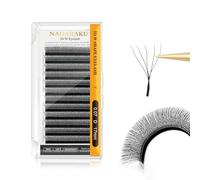 NAGARAKU 5D Extension Ciglia W Delle Ciglia Ciuffetti W Forma Tessuto a Mano Risparmio di Tempo Premade Fan Eyelash Extension Russian Volume Ventole Professional Naturali Ciglia Nero(0.07mm D 17mm)