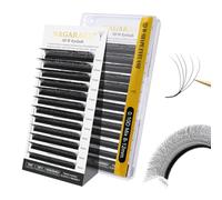 NAGARAKU 5D Extension Ciglia W Delle Ciglia Ciuffetti W Forma Tessuto a Mano Risparmio di Tempo Premade Fan Eyelash Extension Russian Volume Ventole Professional Naturali Ciglia Nero(0.10mm D 8-12mm)