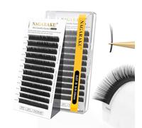 NAGARAKU Camelia Ciglia 3 Fan Multi-lunghezze con Colla Wispy Spike Premontate Volume Morbide Naturali Leggere Easy Fans Manga Nere per Estensioni Delle Ciglia Finte Effetto Bagnato (0.07 B 8-9-10）
