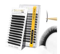 NAGARAKU Camelia Ciglia 3 Fan Multi-lunghezze con Colla Wispy Spike Premontate Volume Morbide Naturali Leggere Easy Fans Manga Nere per Estensioni Delle Ciglia Finte Effetto Bagnato (0.07 D 10-11-12）