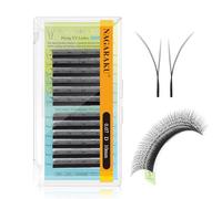 NAGARAKU Ciglia Fox YY 4D Volume Forma YY Punta Doppia Ventagli Prefabbricati Morbide Leggere Naturali Effetto Eyeliner Effetto Fox Cat Eye Sguardo Allungato Per Lash Artist Nero Opaco (0.07 D 10mm)