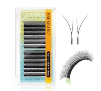 NAGARAKU Ciglia Fox YY 4D Volume Forma YY Punta Doppia Ventagli Prefabbricati Morbide Leggere Naturali Effetto Eyeliner Effetto Fox Cat Eye Sguardo Allungato Per Lash Artist Nero Opaco (0.07 D 9-14mm)