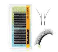 NAGARAKU Ciglia Fox YY 4D Volume Forma YY Punta Doppia Ventagli Prefabbricati Morbide Leggere Naturali Effetto Eyeliner Effetto Fox Cat Eye Sguardo Allungato Per Lash Artist Nero Opaco (0.07 D 13mm)