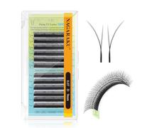 NAGARAKU Ciglia Fox YY 4D Volume Forma YY Punta Doppia Ventagli Prefabbricati Morbide Leggere Naturali Effetto Eyeliner Effetto Fox Cat Eye Sguardo Allungato Per Lash Artist Nero Opaco (0.07 D 9mm)
