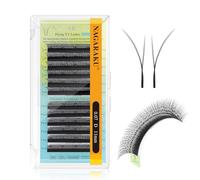 NAGARAKU Ciglia Fox YY 4D Volume Forma YY Punta Doppia Ventagli Prefabbricati Morbide Leggere Naturali Effetto Eyeliner Effetto Fox Cat Eye Sguardo Allungato Per Lash Artist Nero Opaco (0.07 D 11mm)