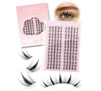NAGARAKU DIY Ciglia a Ciuffi Rabbit 140 Fans 0,07mm C Curl 8-12mm Cluster | Stile manga wispy con punte definite per uno sguardo vivace; base larga, fibre leggere e riutilizzabili, ideali per cosplay