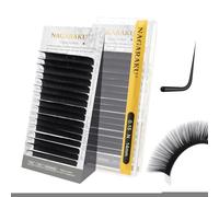NAGARAKU Extension Ciglia Professionali Individuale Classico Ciglia a Ciglia Delle Singole Finte Naturale Ciglia Volume Russo Wispy Fluffy Eyelash Ciglia One to One Nero 16 Rows(0.15mm N Curl 14mm