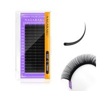 NAGARAKU Individuali Ciglia Classiche 1:1 Extension Ciglia Professionali Effetto Volume Russo Leggere Morbide Naturali Punte Long Taper Sottili Radici Senza Colla Nero Opaco 16 Rows (0.07mm C 15mm)