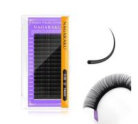 NAGARAKU Individuali Ciglia Classiche 1:1 Extension Ciglia Professionali Effetto Volume Russo Leggere Morbide Naturali Punte Long Taper Sottili Radici Senza Colla Nero Opaco 16 Rows (0.05mm D 14mm)