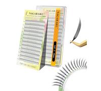 NAGARAKU Narrow Comic Spire Ciglia 240 Fans Ventagli Blend Anime Manga Lash Volume Morbido e Leggero Monopezzo Preconfezionato Individuale Facile da Applicare Base Piatta Punta Ventaglio(0.07 C 10mm)