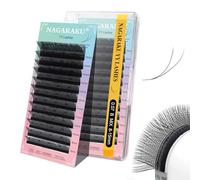 NAGARAKU YY Ciglia Extension 4D Ciglia a Forma di Y Ventagli Prefabbricati Volume Russo Premade Fans Naturale Eyelash Individuali Cluster Wispies Incrociate Ciglia Opaco Nero 12 File (0.07 B 8-15mm）