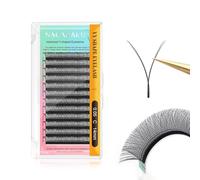 NAGARAKU YY Ciglia Extension 4D Ciglia a Forma di Y Ventagli Prefabbricati Volume Russo Premade Fans Naturale Eyelash Individuali Cluster Wispies Incrociate Ciglia Opaco Nero 12 File(0.05 C 14mm）