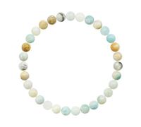 Nàgàrjuna - Bracciale Amazonite naturale - elastico ad alta resistenza - Diametro delle gemme 6 mm - Gioiello da uomo donna, 19, Pietra, Amazzonite