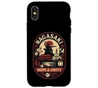 Nagasaki Hope & Unity, design retrò giapponese Custodia per iPhone X/XS