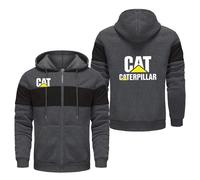 NAGBCTY Felpa da Uomo con Cappuccio Casual Ca.TER-Pillar, Giubbotto con Zip Intera e Tasche, Felpe a Manica Lunga, Cappotti per Adolescenti, Regalo(Multicolor,L)