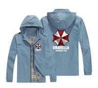 NAGBCTY Felpa da uomo con cappuccio e stampa Resid.ent evil, giacca felpa da uomo con tasche, cardigan felpa slim fit a manica lunga casual(Multicolor 7,XL)