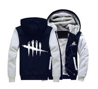 NAGBCTY Giacca con cerniera da uomo Dead Day.lig-ht, giacca antivento spessa e calda con cerniera, felpa a colori a contrasto, per autunno e primavera(Blue,M)