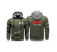 NAGBCTY Giacca da Uomo da Baseball Ultimate Fight, Giacca da Campus Unisex a Maniche Lunghe, Giacche Cappotto College Bomber per Autunno(Green,XXL)