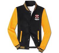 NAGBCTY Giacca da uomo Resid.ent evil, giacche stampate con bottoni e maniche lunghe, felpa da motociclista vintage per primavera e autunno(Multicolor,L)