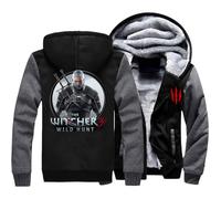 NAGBCTY Giacca Invernale da Uomo Wit.cher, Giacca Spessa e Calda con Cerniera, Cardigan a Contrasto di Colore, per Sport(Multicolor 2,S)