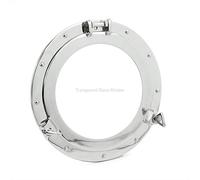Nagina International Premium Silver Lined Aluminum Nickel Coated Nautical Ship's Porthole Window ! Maritime Wall Decor Mirror | Exclusive (15 Inches, Window)