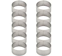 Nagoyuki 10PZ 4.5Cm per Crostata Perforato Cuciture nel Acciaio Inossidabile per Quiche per Torta con Torta e Torta con Foro