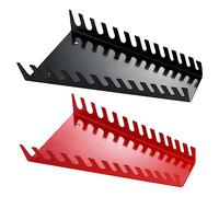 Nagoyuki 2 Pack Metal Wrench Organizer Premium Wrench Holder Vassoio Soluzioni di Archiviazione A Parete per Chiave Inglese 1 e 1 Nera
